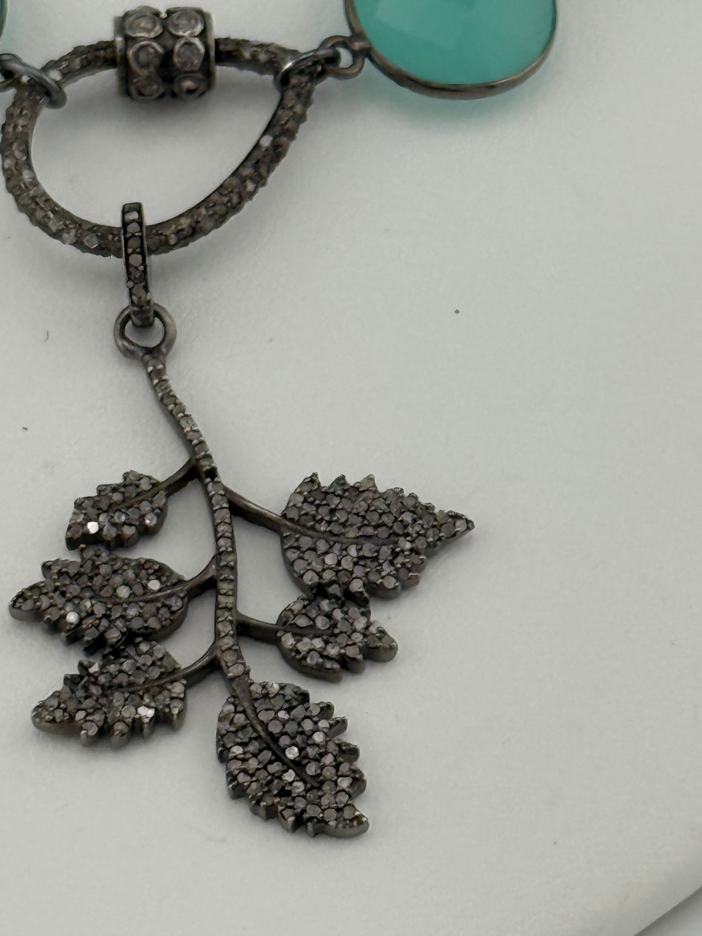 Diamond and Chalcedony Necklace
