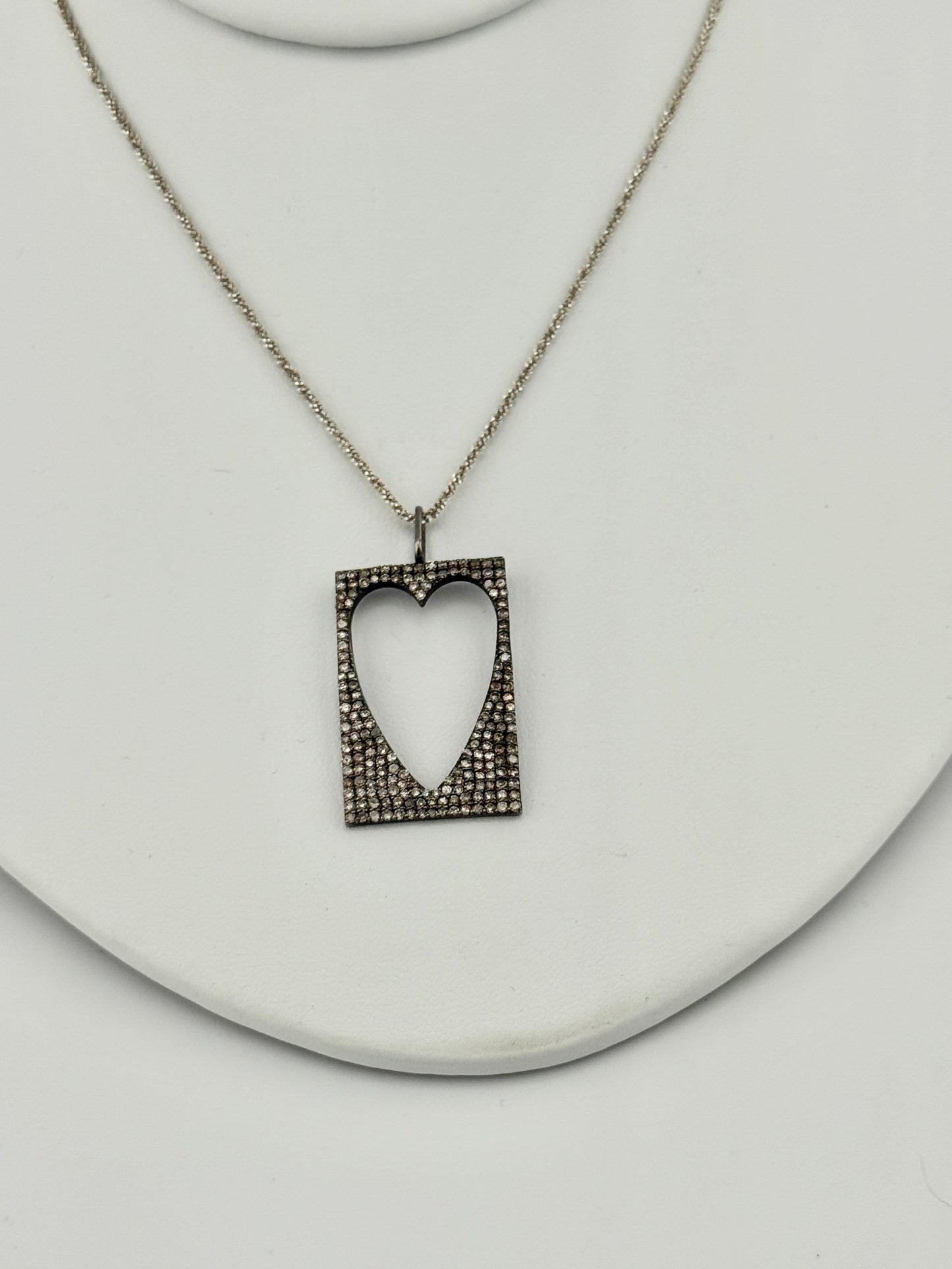 Diamond Open Heart Necklace