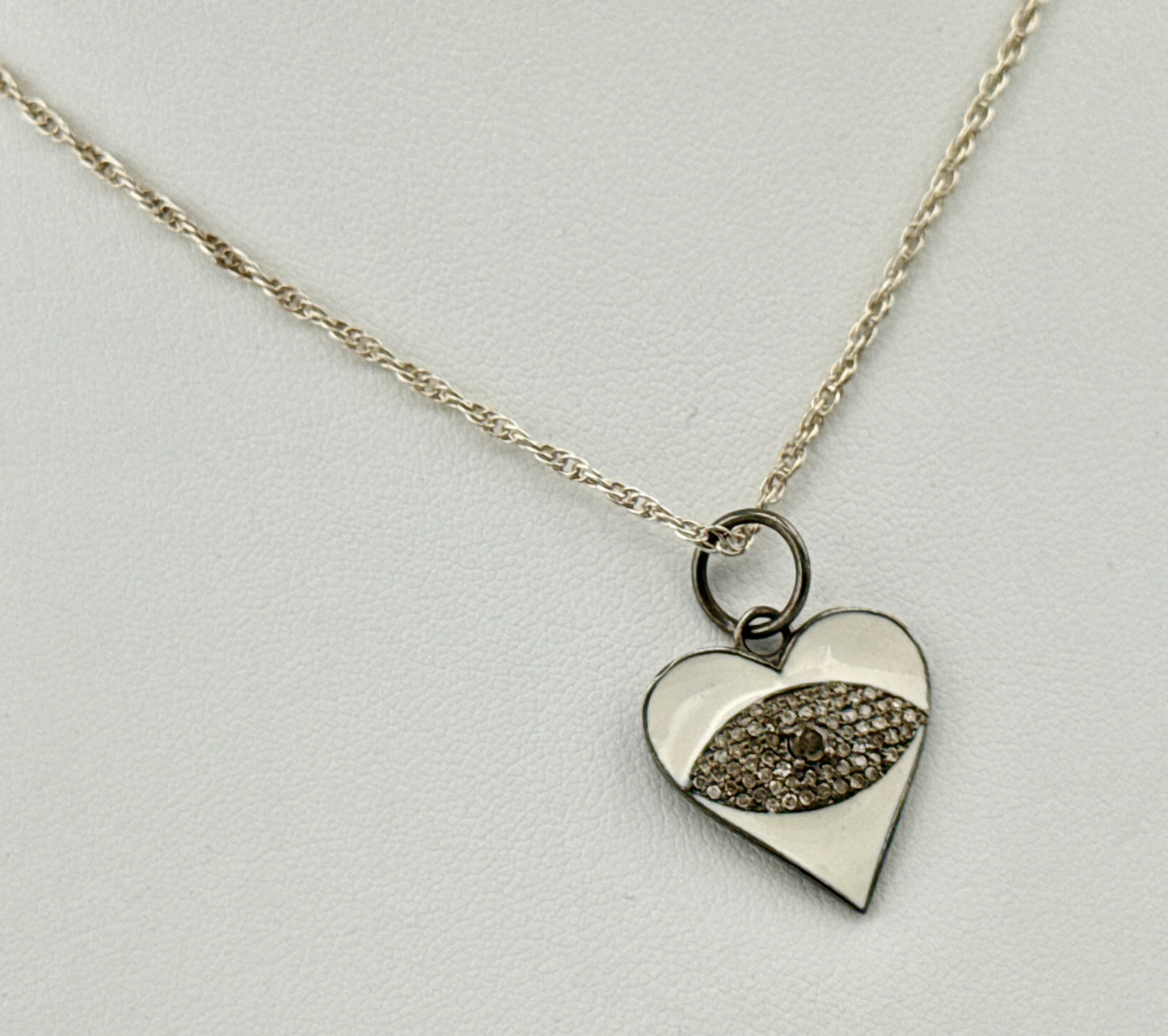 Heart Diamond Necklace with Eye