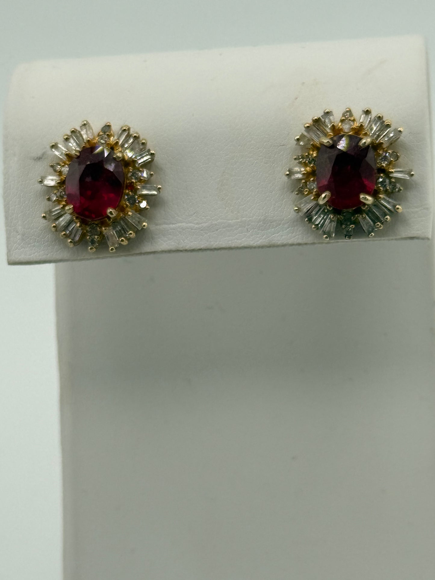Ruby & Diamond Earrings
