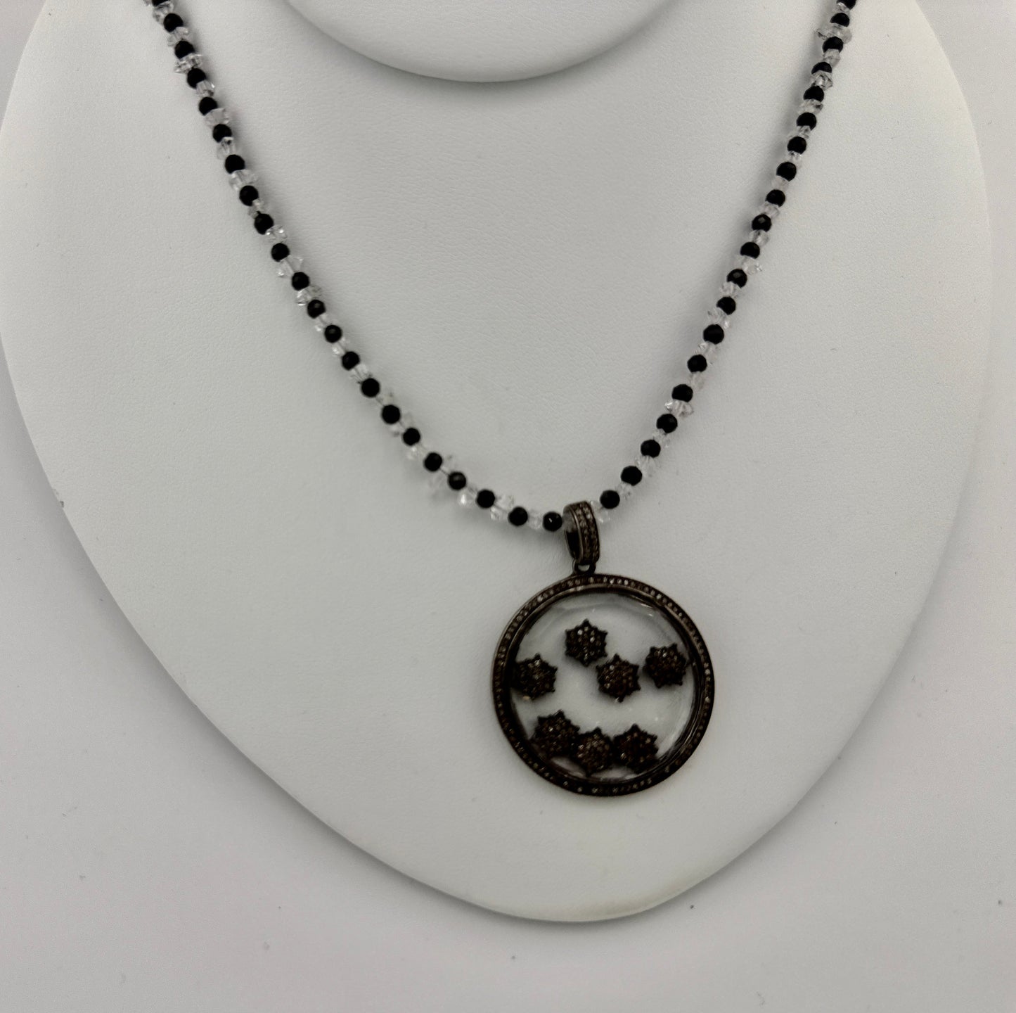 Floating Diamond Snowflake Necklace