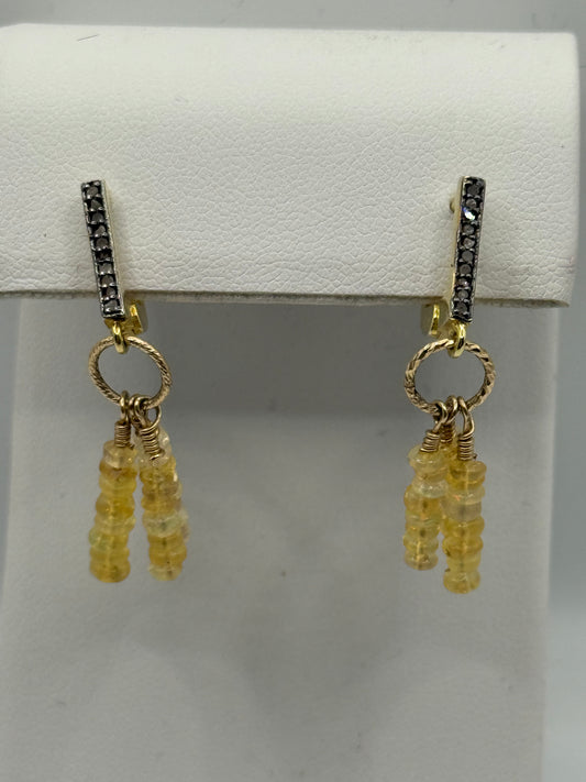 Opal and Diamond Earrings