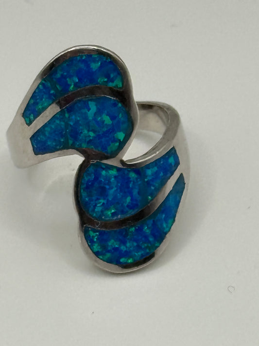 Opal and Sterling Silver Ring