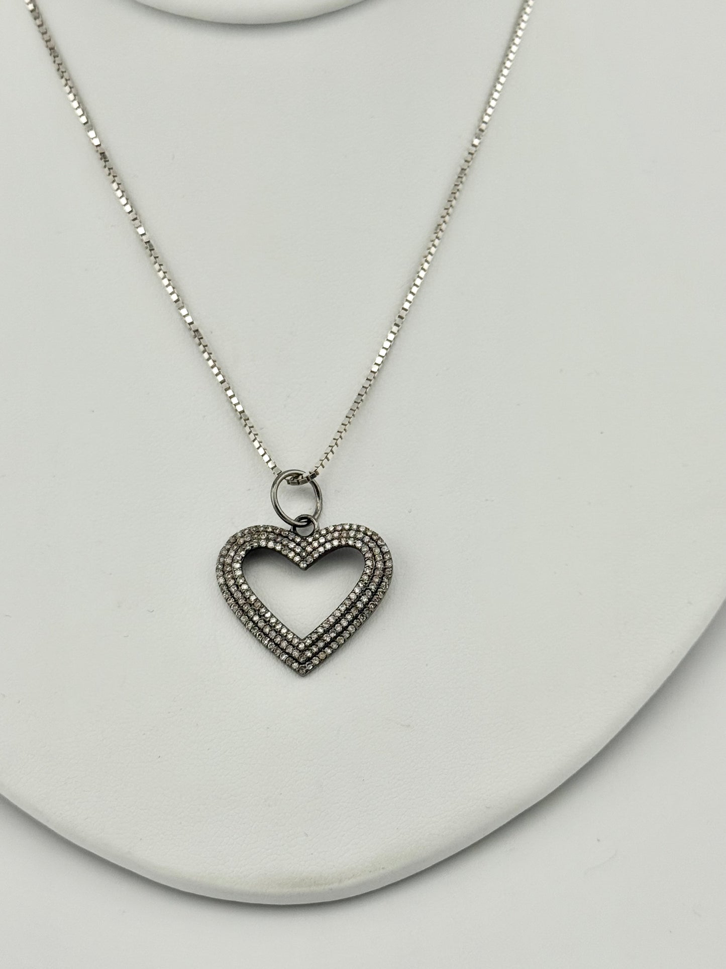 Open Heart Diamond Necklace