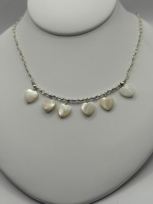 Mother of Pearl Heart Necklace