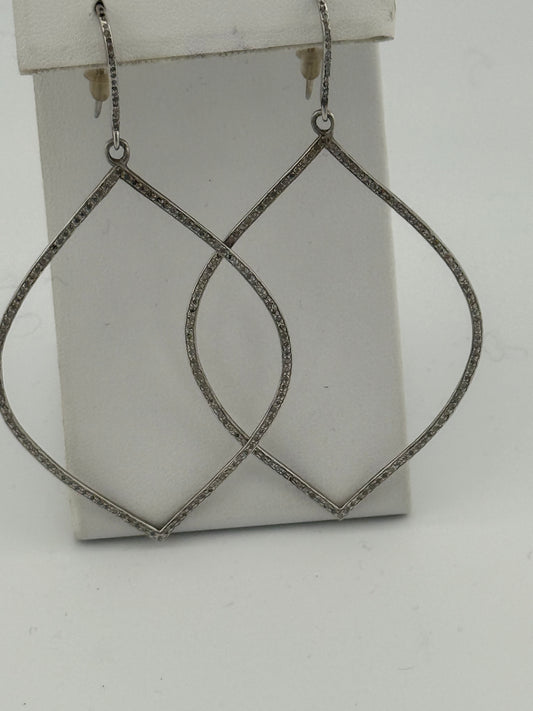 Diamond Tear Earrings