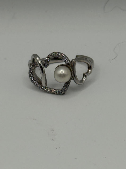 Heart Pearl Ring