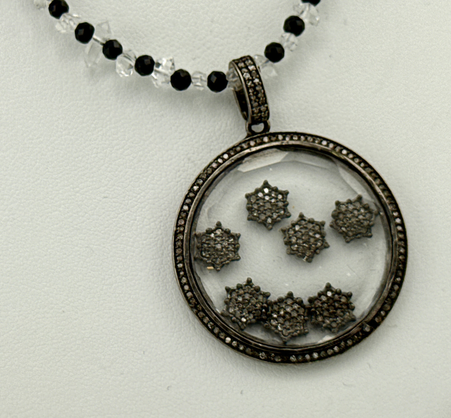 Floating Diamond Snowflake Necklace