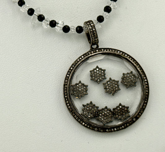 Floating Diamond Snowflake Necklace