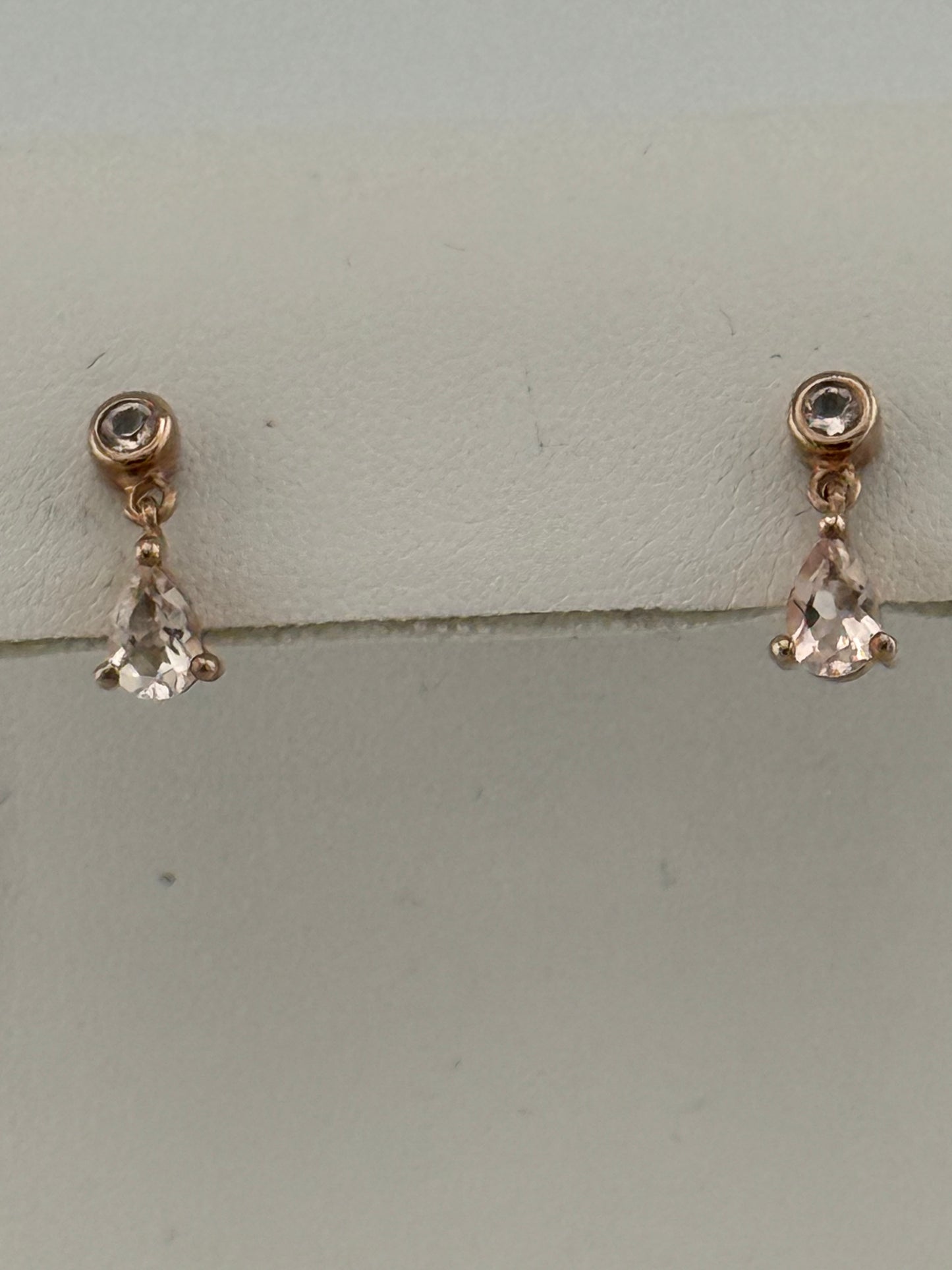 Morganite & SS Earrings