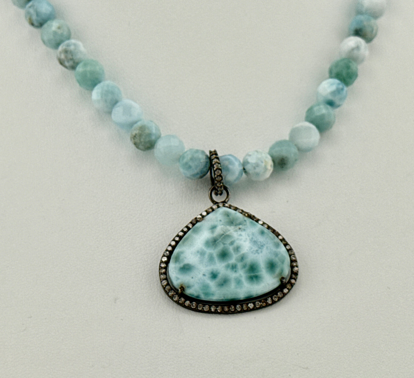 Larimar & Diamond Necklace