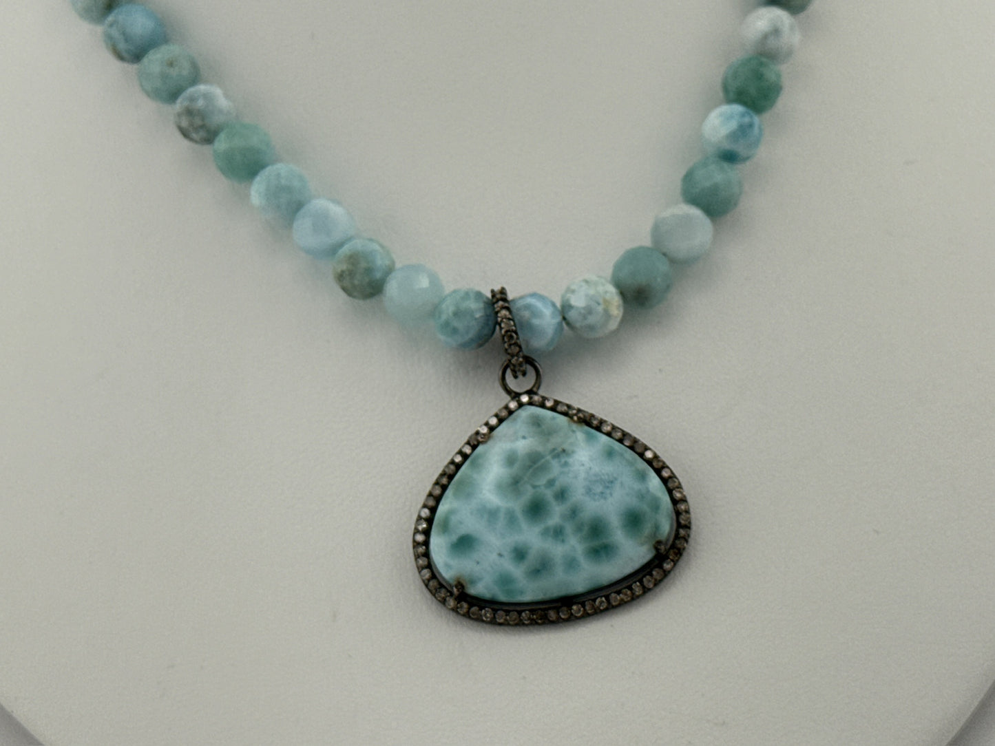 Larimar & Diamond Necklace