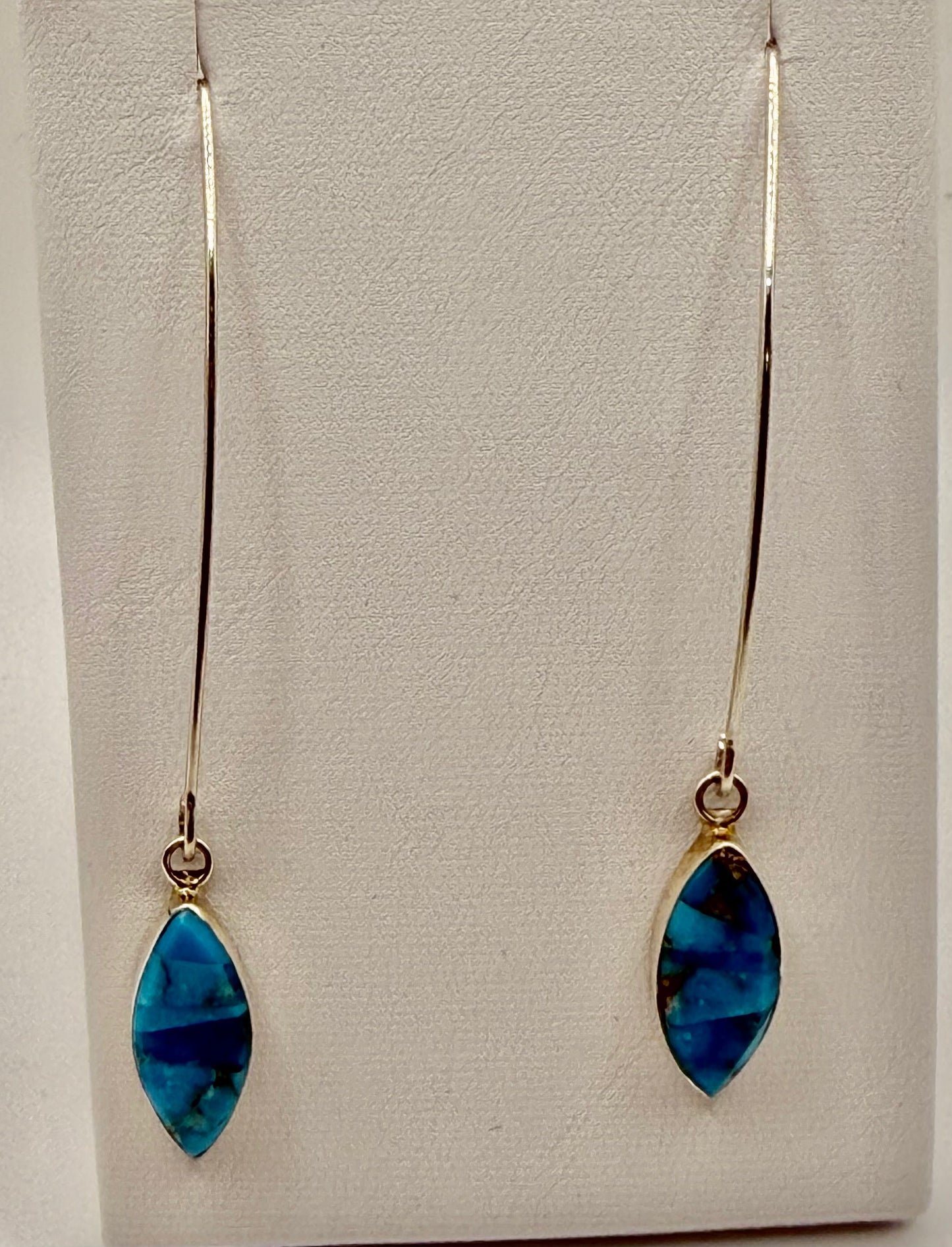 Kingman Turquoise and Sterling Silver Earrings