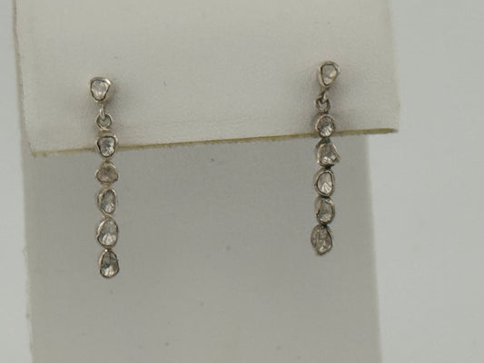 Diamond dangle earrings