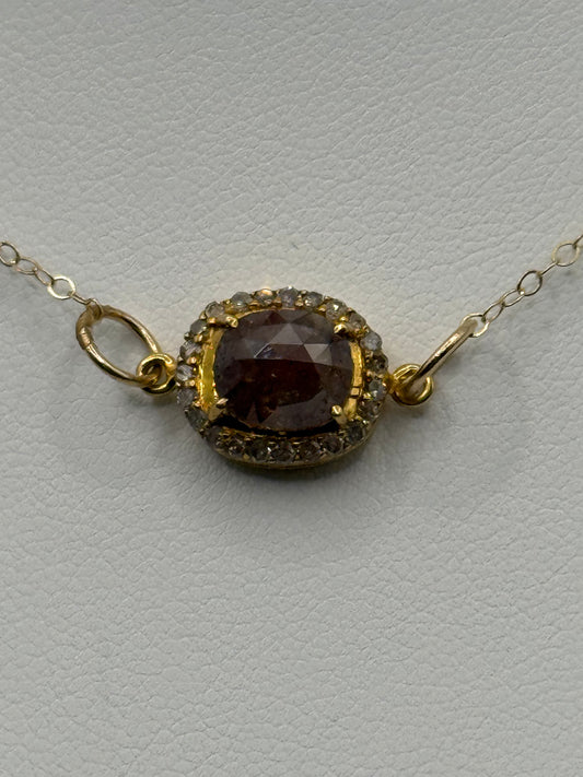 Raw Diamond 14K Necklace