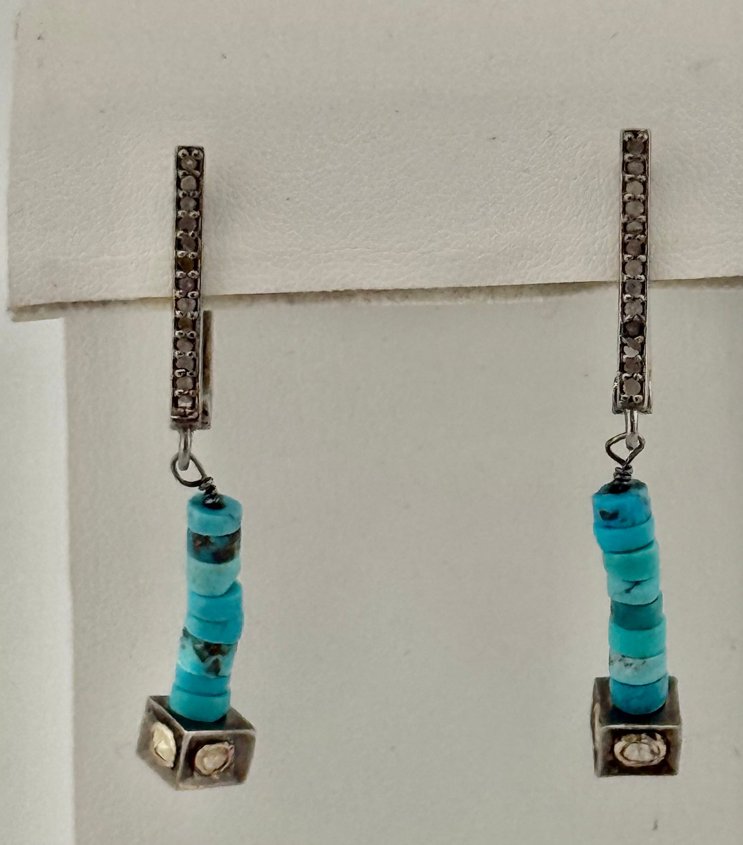 Turquoise Diamond Earrings