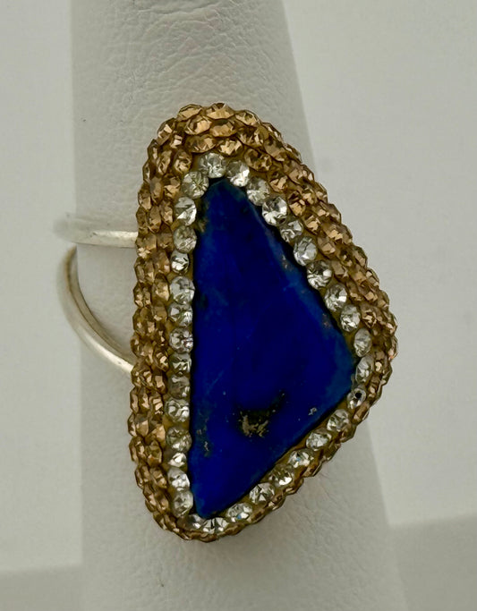 Lapis & marcasite Ring