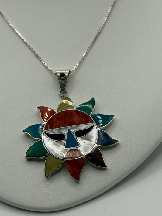 Multi-Stone Sun Necklace