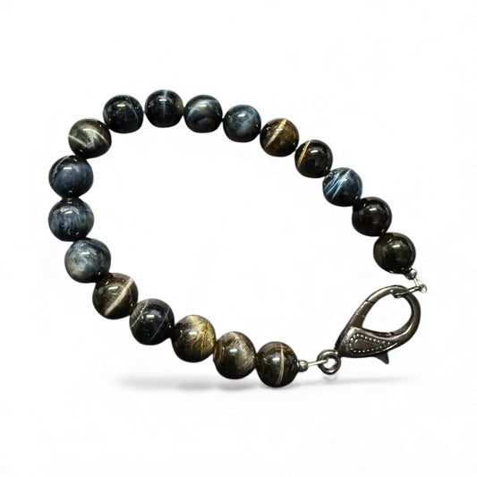 Men's Blue Tigers Eye Bracelet