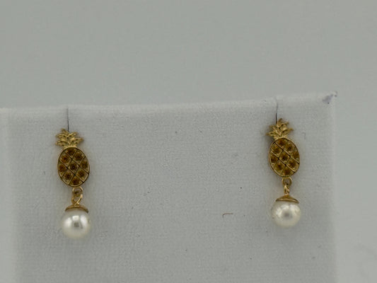 Pineapple Pearl Earrings