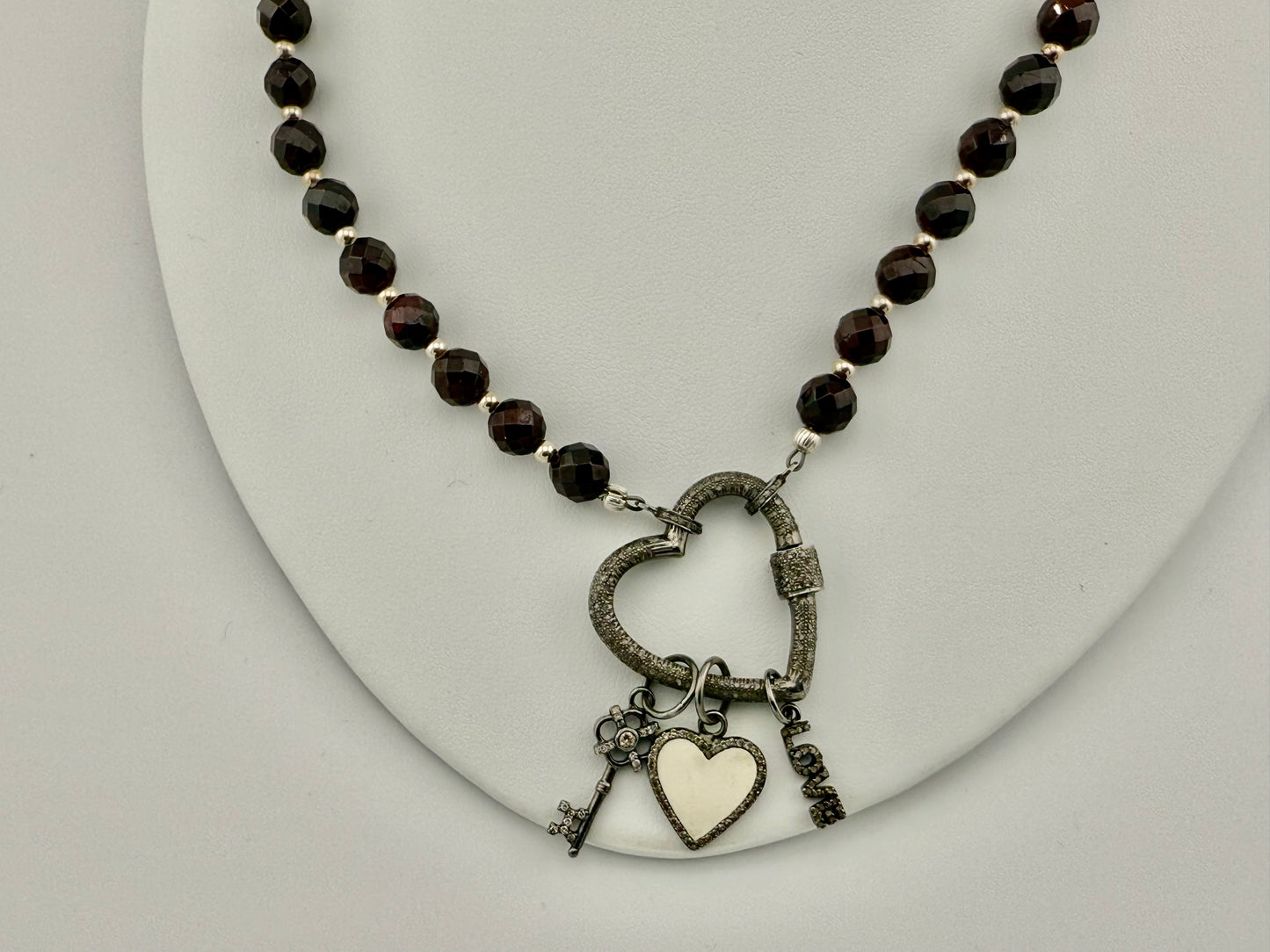 Garnet & Diamond Necklace