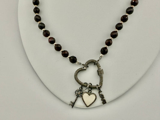 Garnet & Diamond Necklace