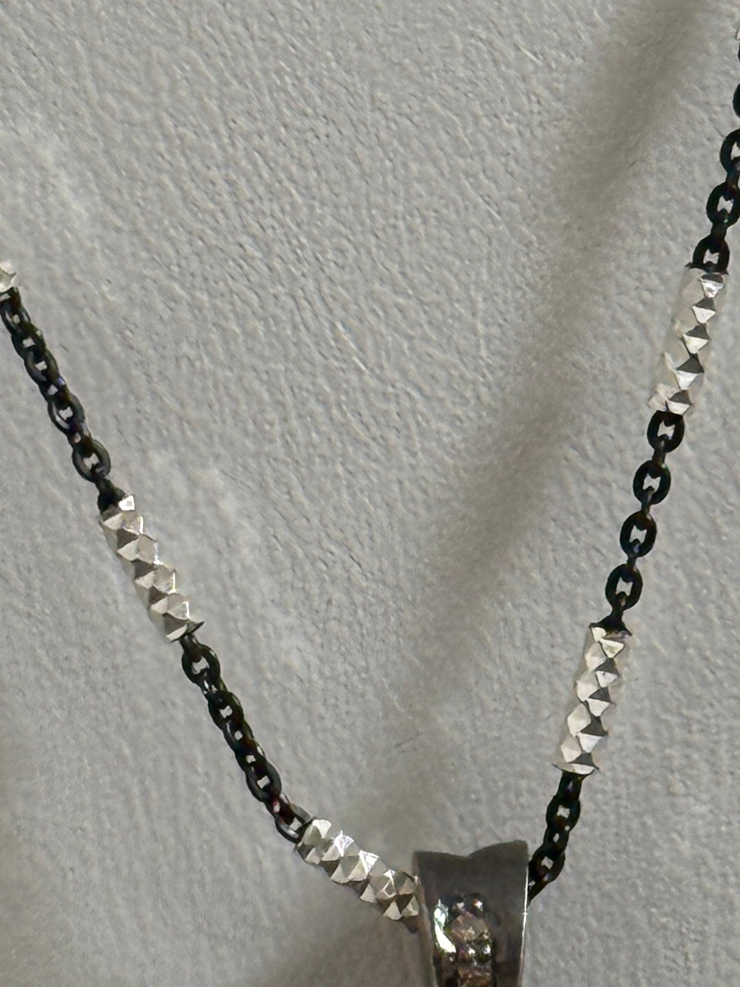 Rose Cut Diamond Cross Necklace