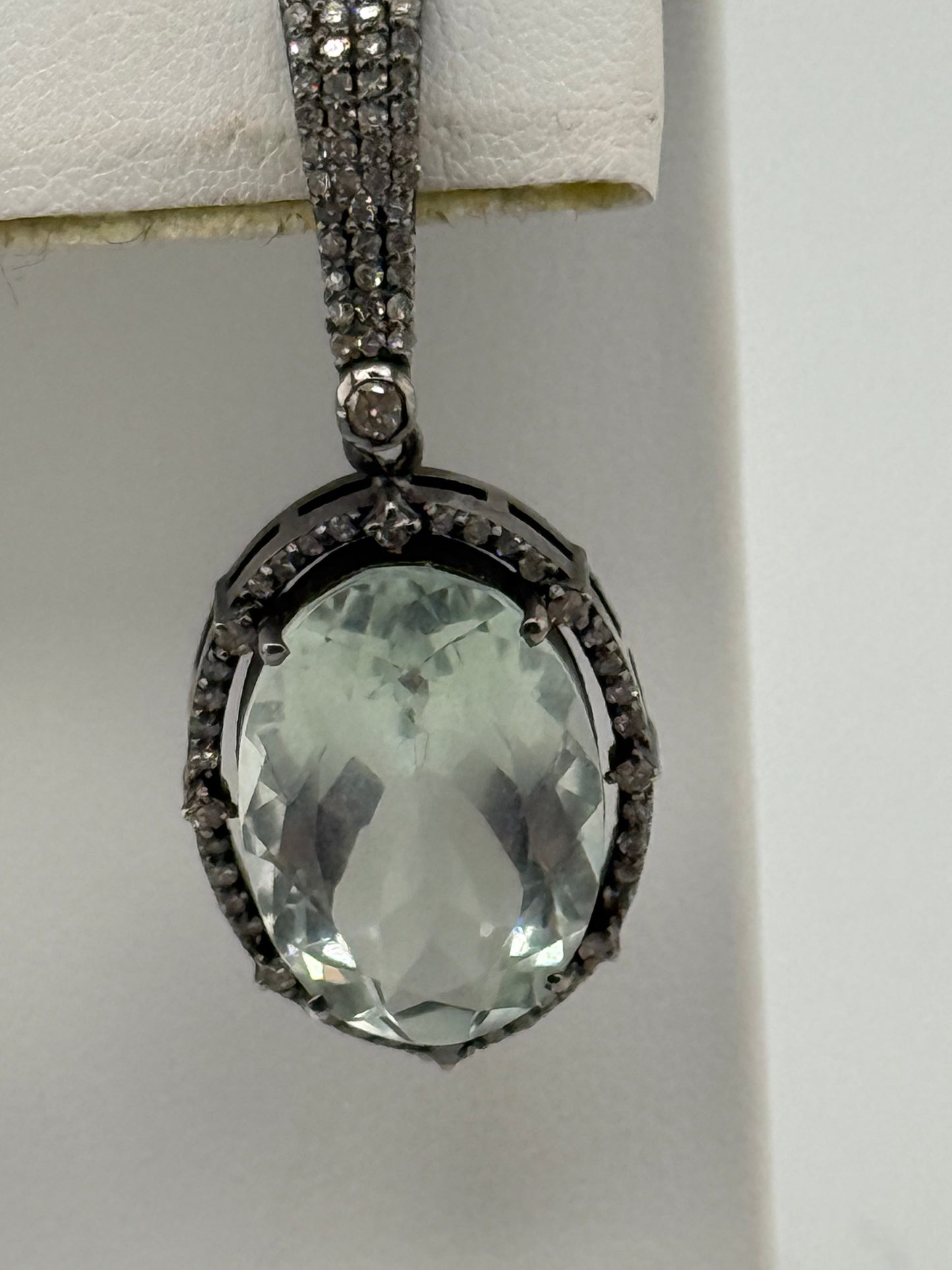 Aquamarine & Diamond Earrings