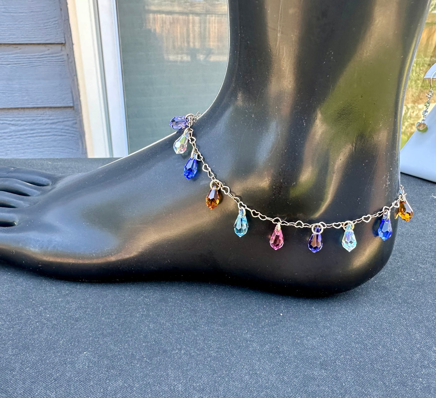 Swarovski Crystal Drop Anklet