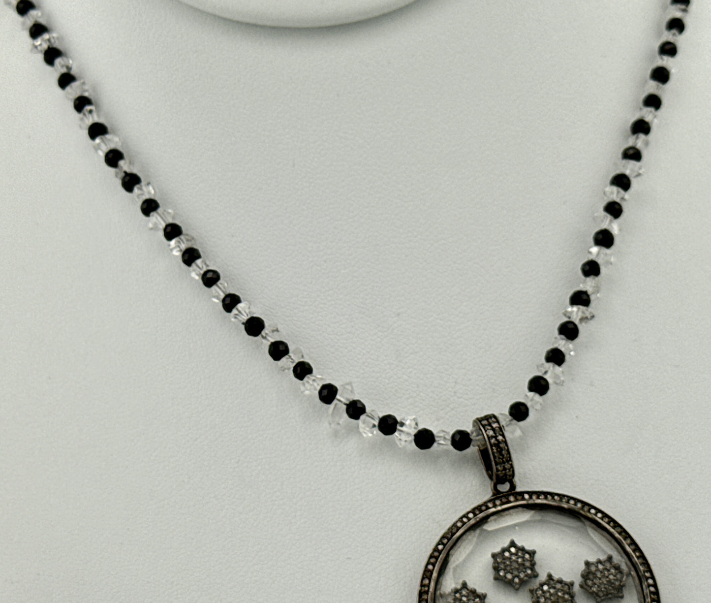 Floating Diamond Snowflake Necklace