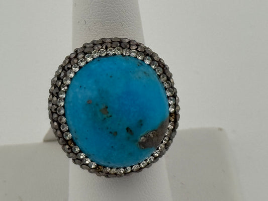 Turquoise & Marcasite Ring