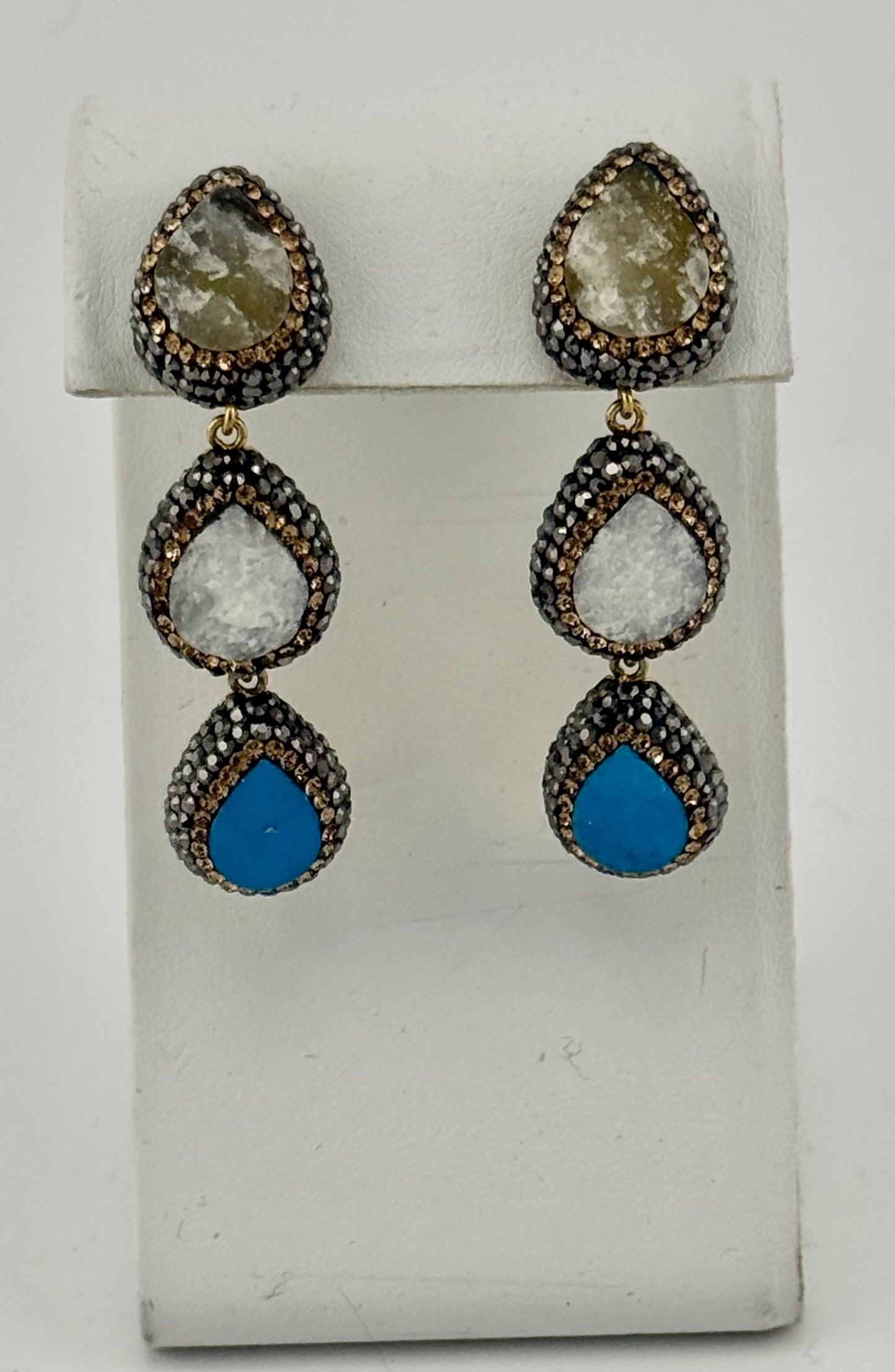 Howlite Quartz Earrings
