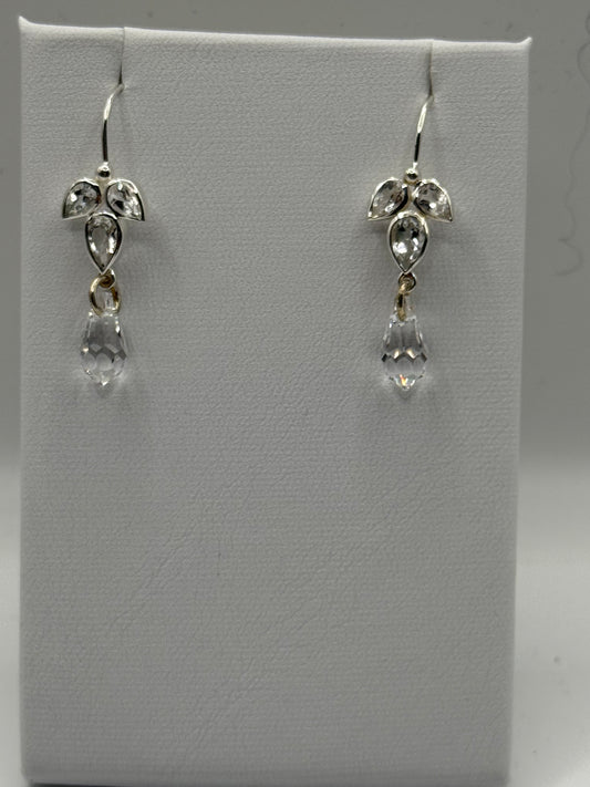 Sterling Silver and Crystal Earrings