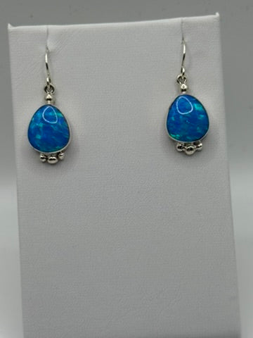 Opal & SS Earrings