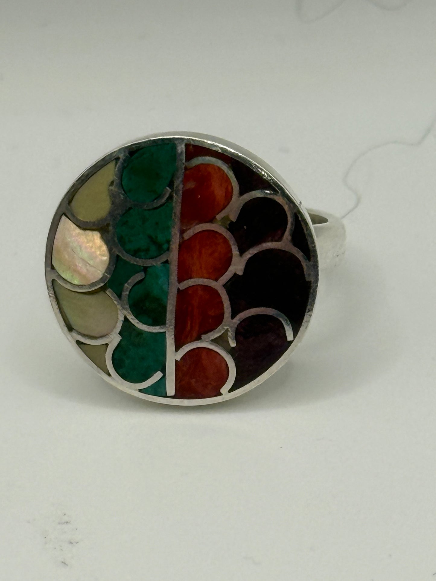 Inlaid Multi Stone Ring