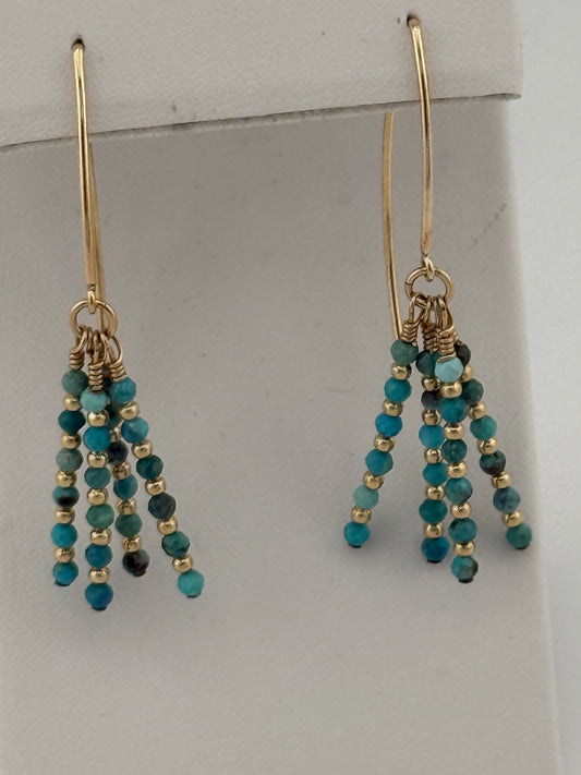 Turquoise and Gold Vermeil Earrings