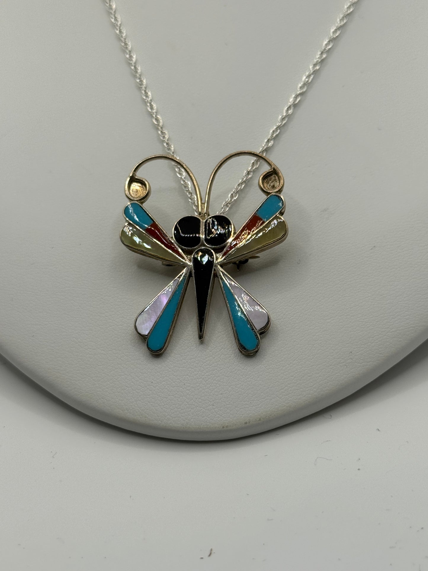 Multi Stone Dragonfly Necklace