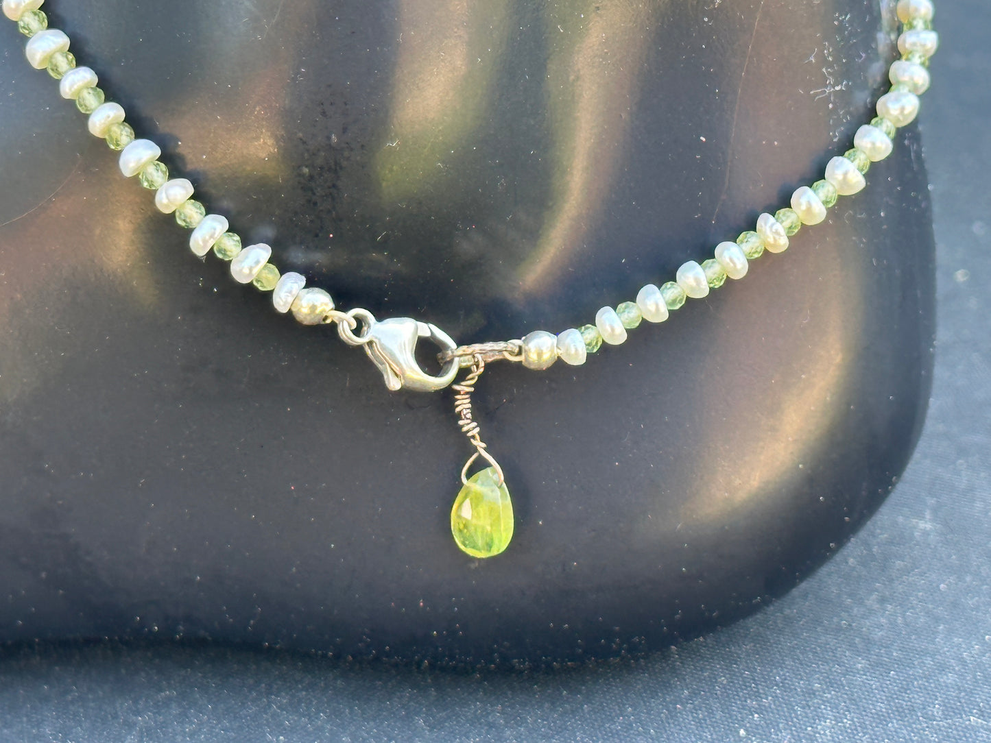 Peridot & Freshwater Pearl Anklet