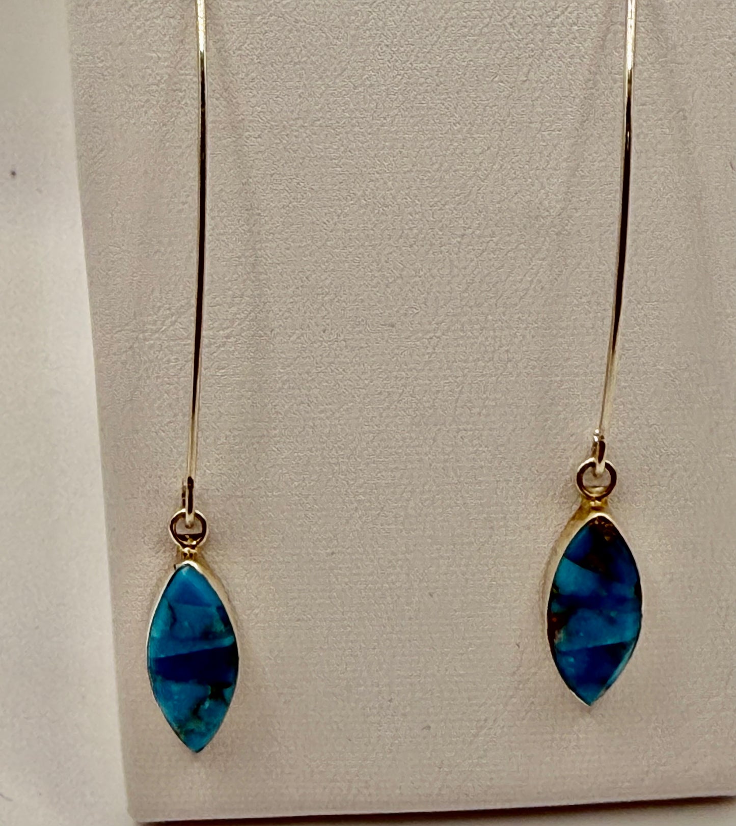 Kingman Turquoise and Sterling Silver Earrings