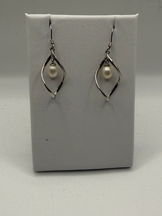 Sterling Silver and Freshwater Pearl Earrings