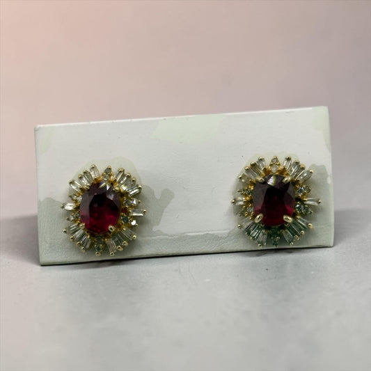 Ruby & Diamond Earrings