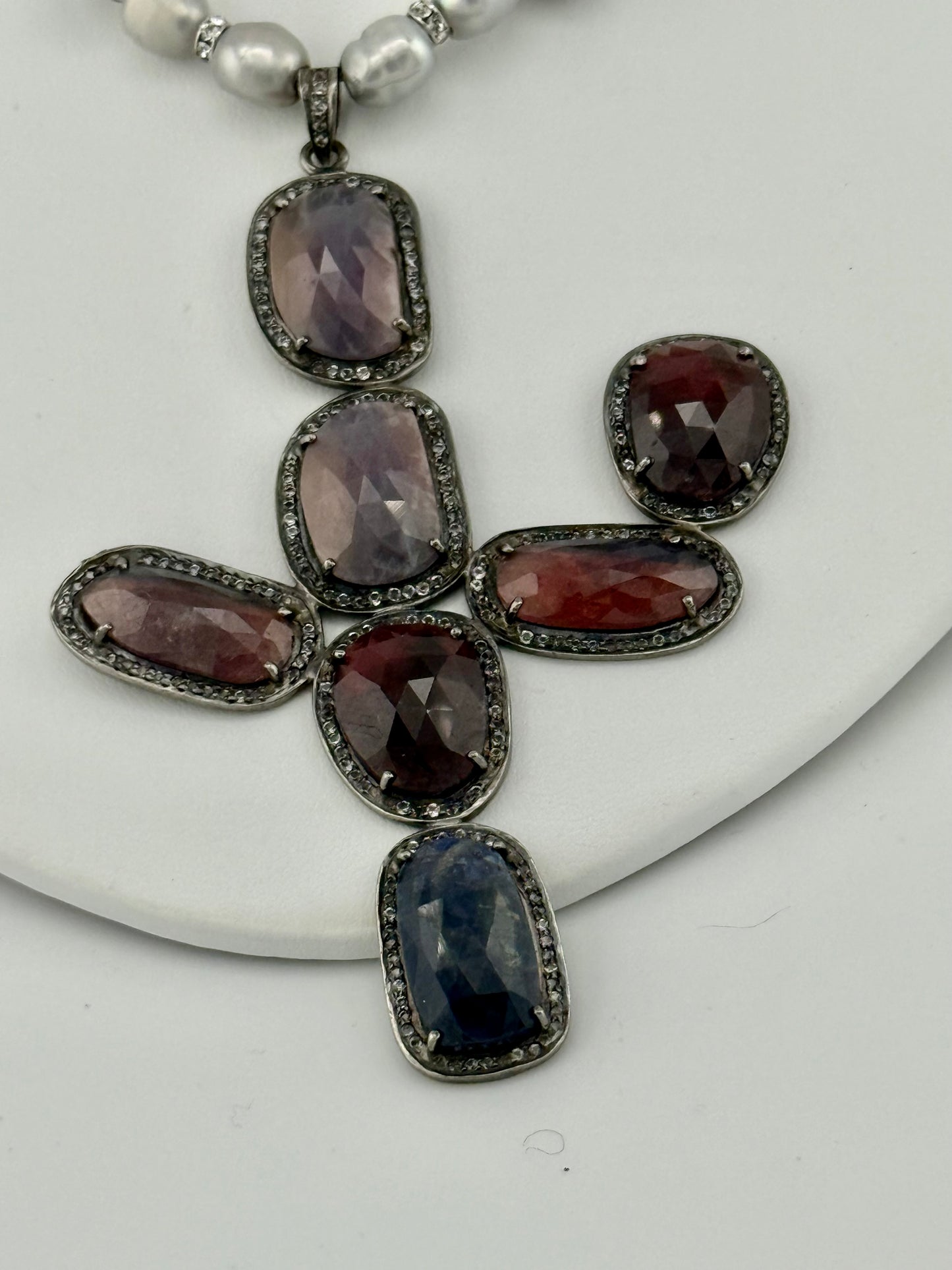 Sapphire Cactus Necklace