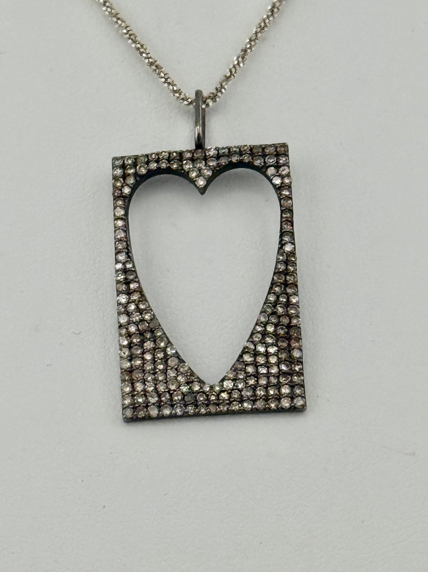 Diamond Open Heart Necklace