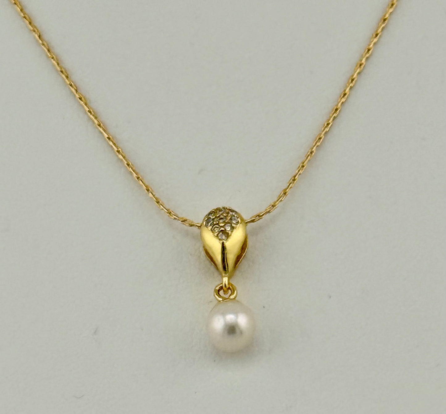 Delicate tiny pearl necklace