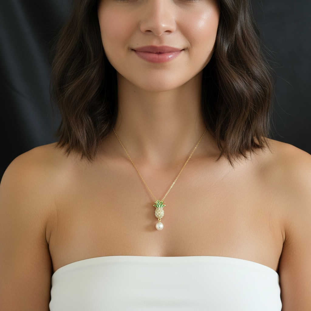 Pearl Pineapple Necklace