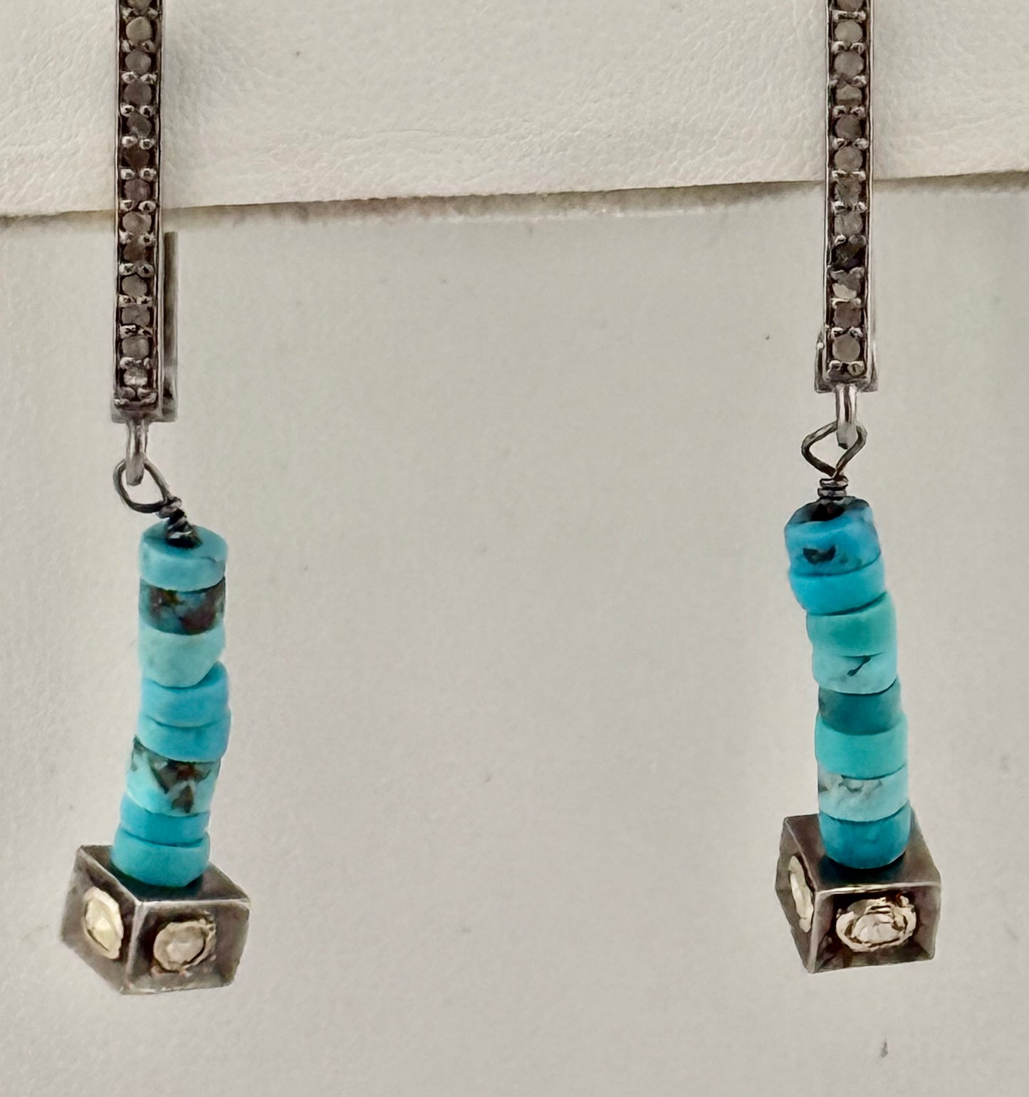 Turquoise Diamond Earrings