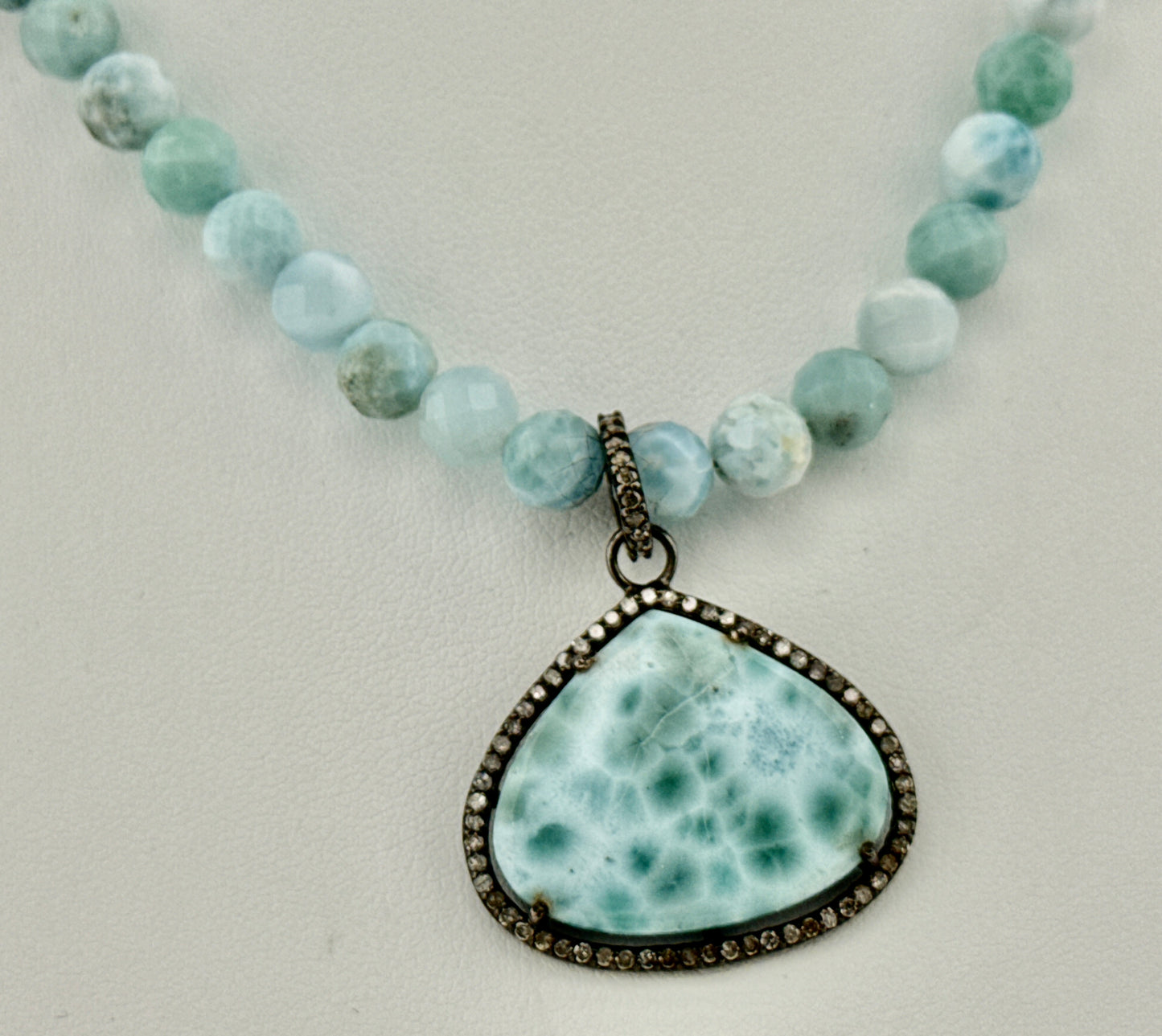 Larimar & Diamond Necklace