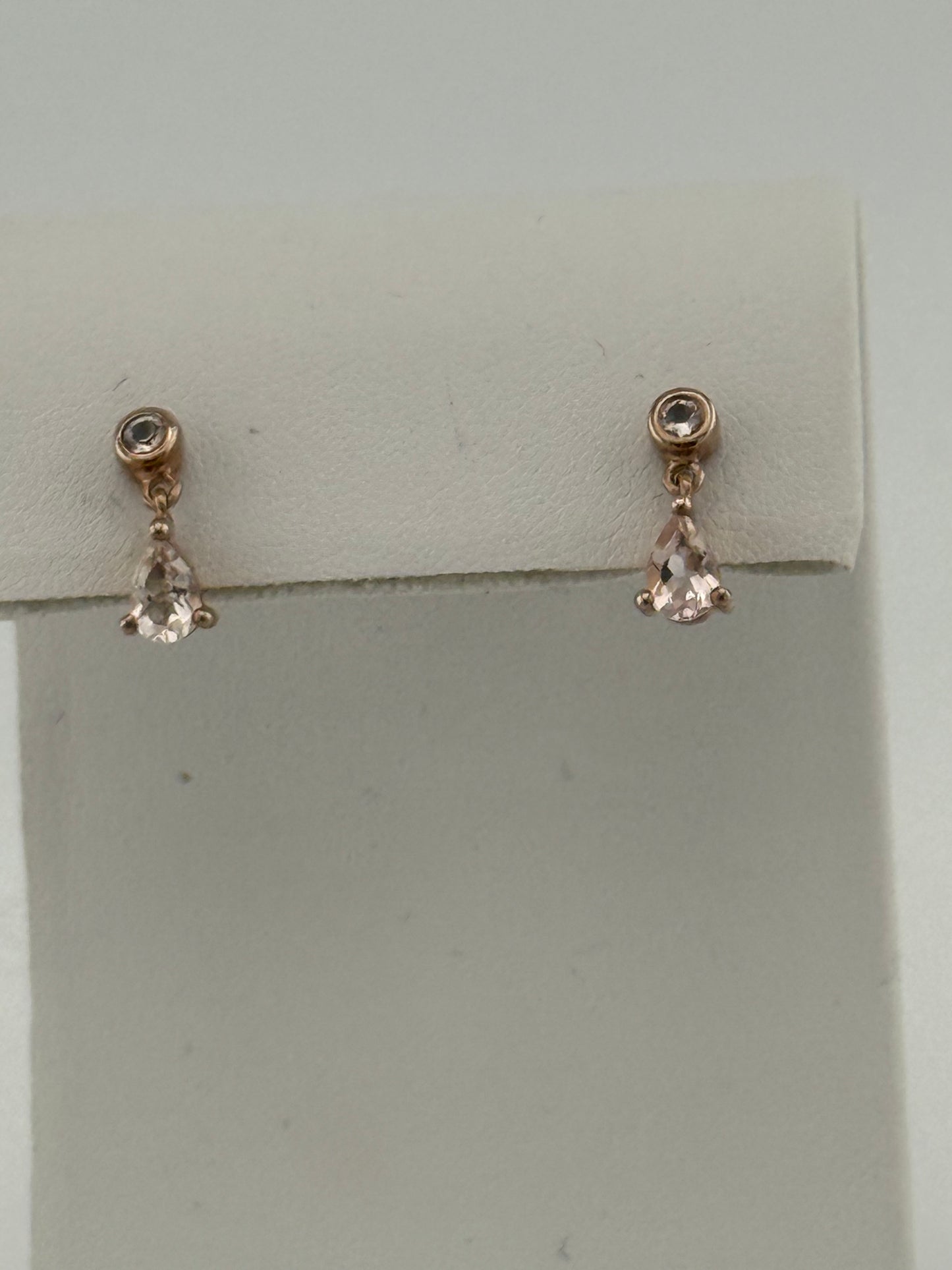 Morganite & SS Earrings