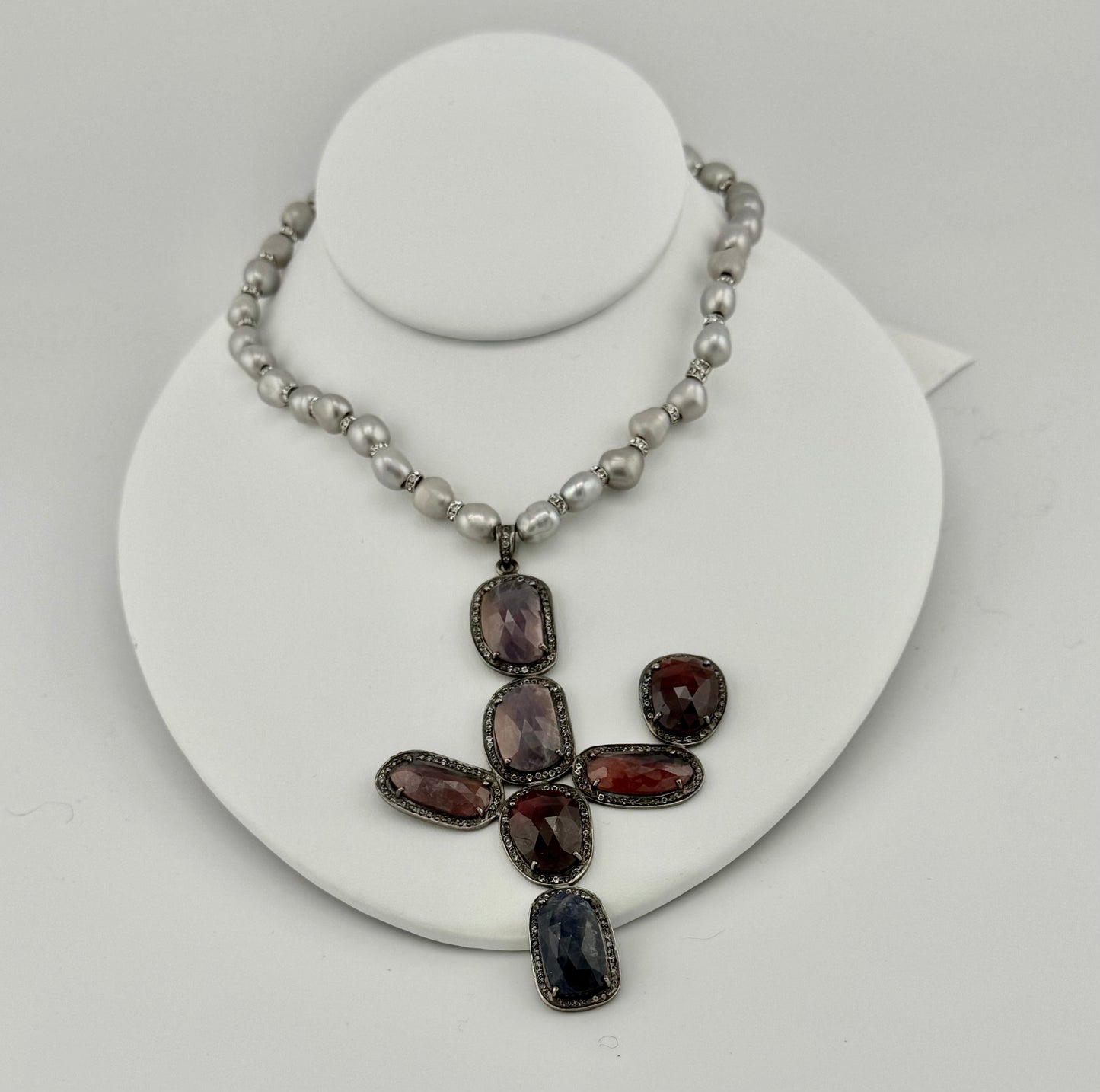 Sapphire Cactus Necklace