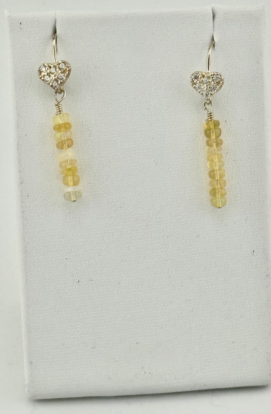 Ethiopian Opal and Silver Earrings